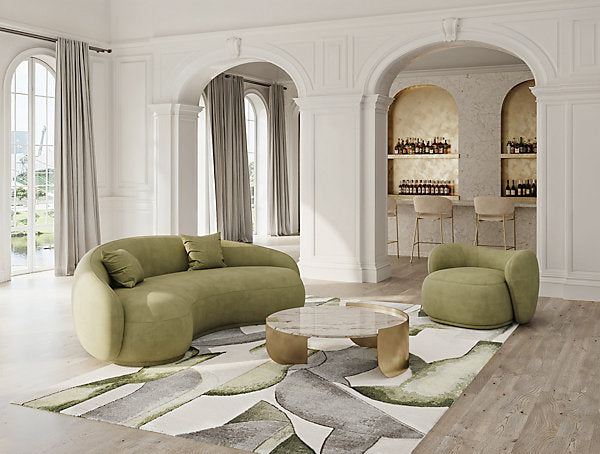 Lizeth 80% Wool / 20% Silk Hand-Knotted Abstract Rug