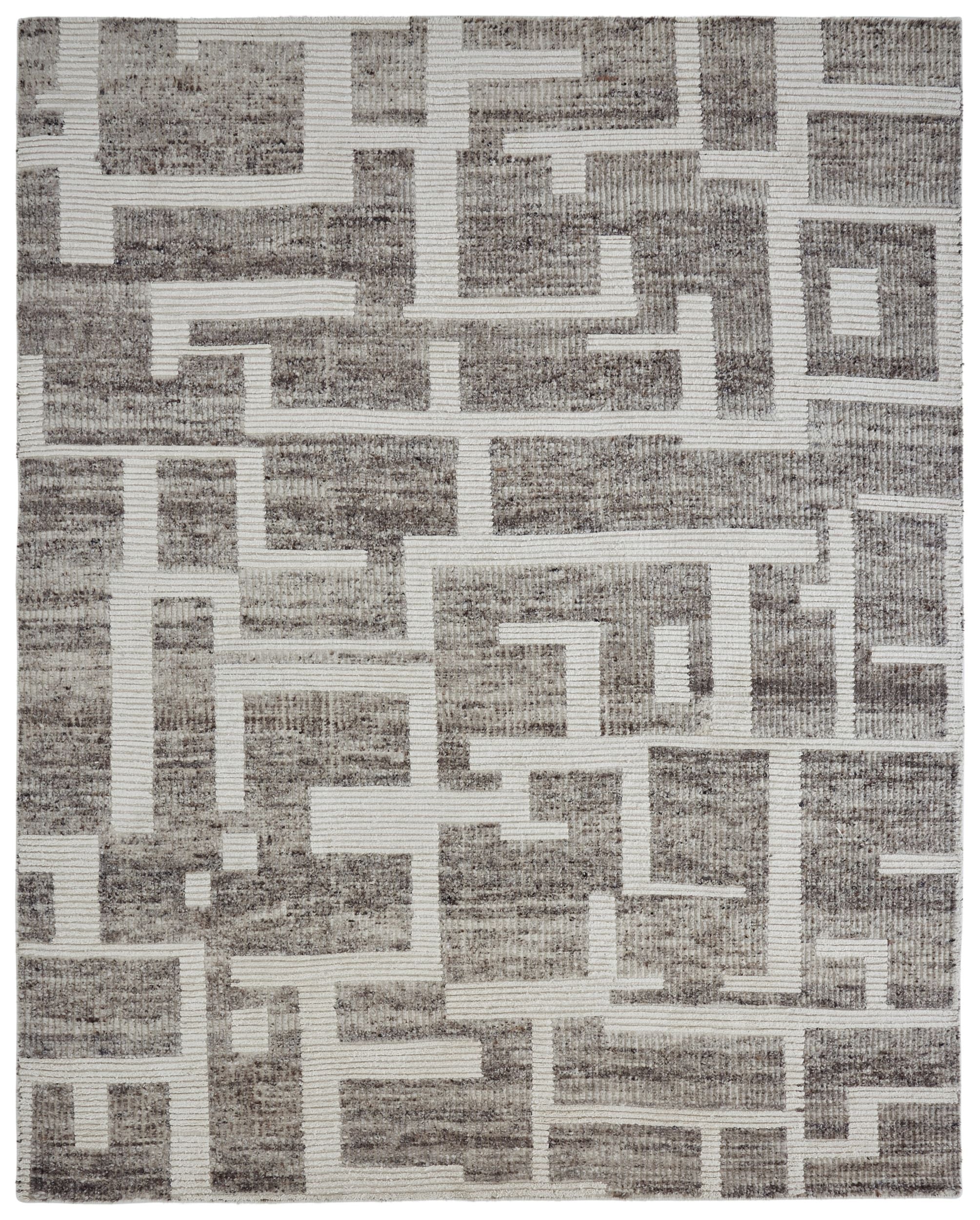 STARK Jenna Wool Blend Hand-Knotted Geometric Rug